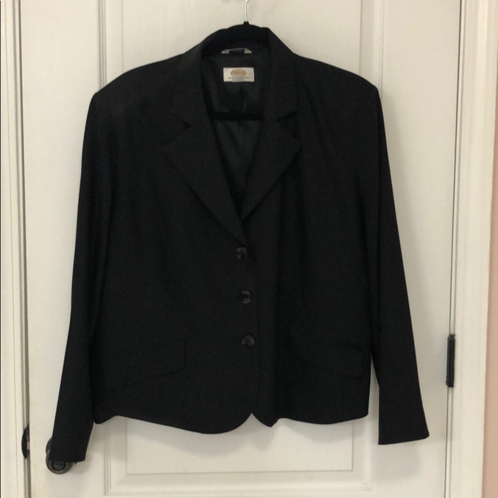 Talbots woman petite 16w black suit blazer